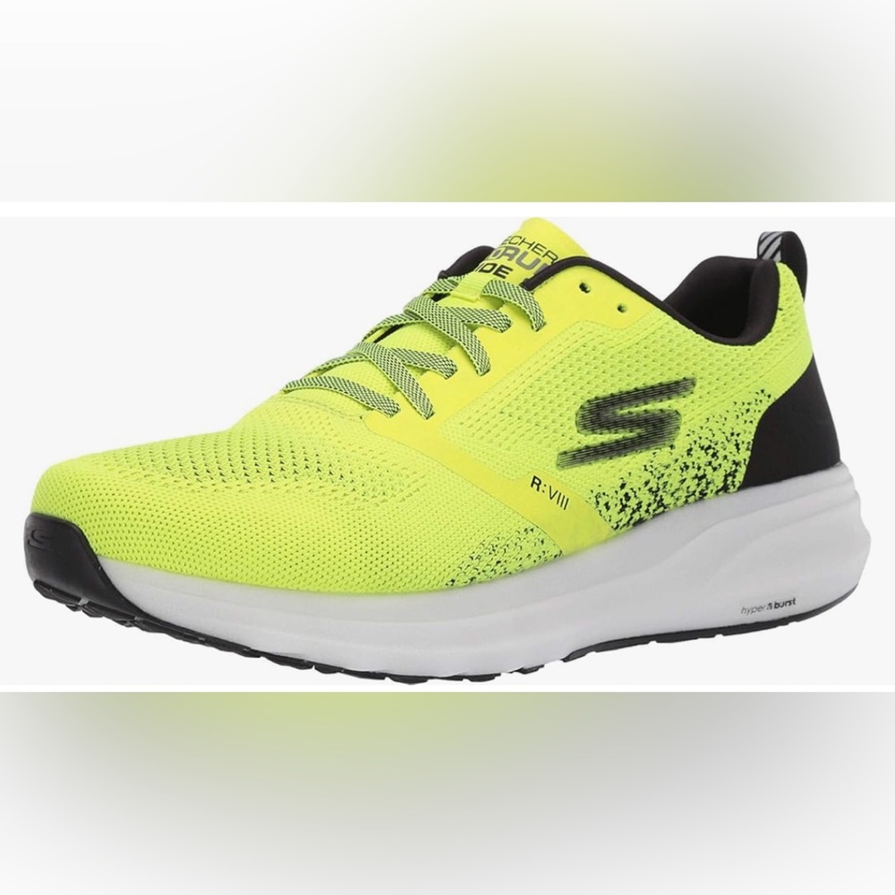Skechers Go Run Ride 8  Yellow and Black Running Shoes men’s size 10.5.